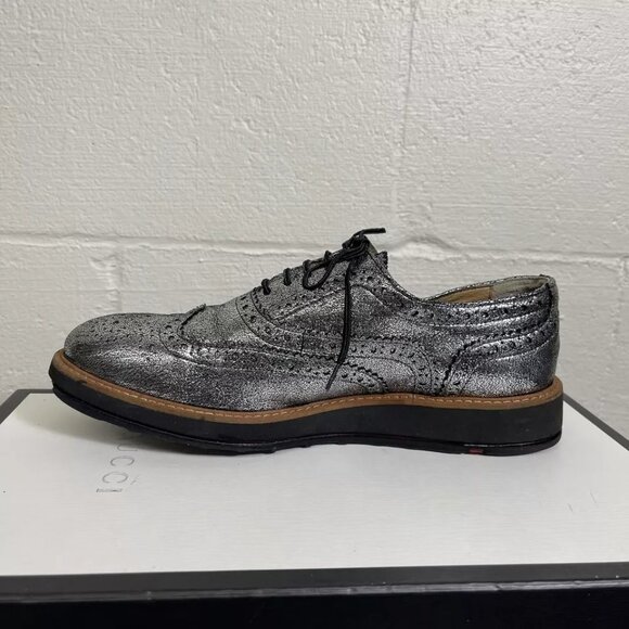 LLOYD METALLIC SILVER DRESS LOAFERS WOMEN'S SIZE 8.5 - Picture 5 of 9